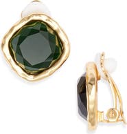 Karine Sultan Bezel Clip-On Earrings