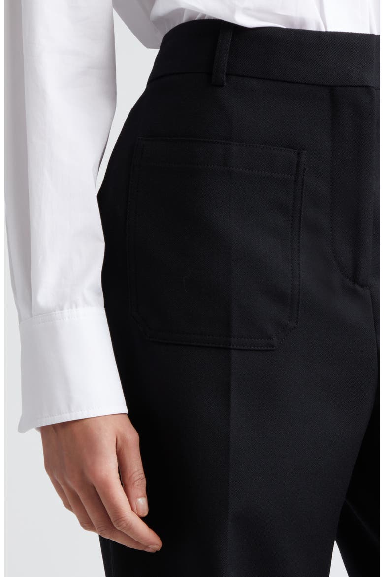 Alina Wide Leg Ponte Knit Trousers, Alternate, color, BLACK
