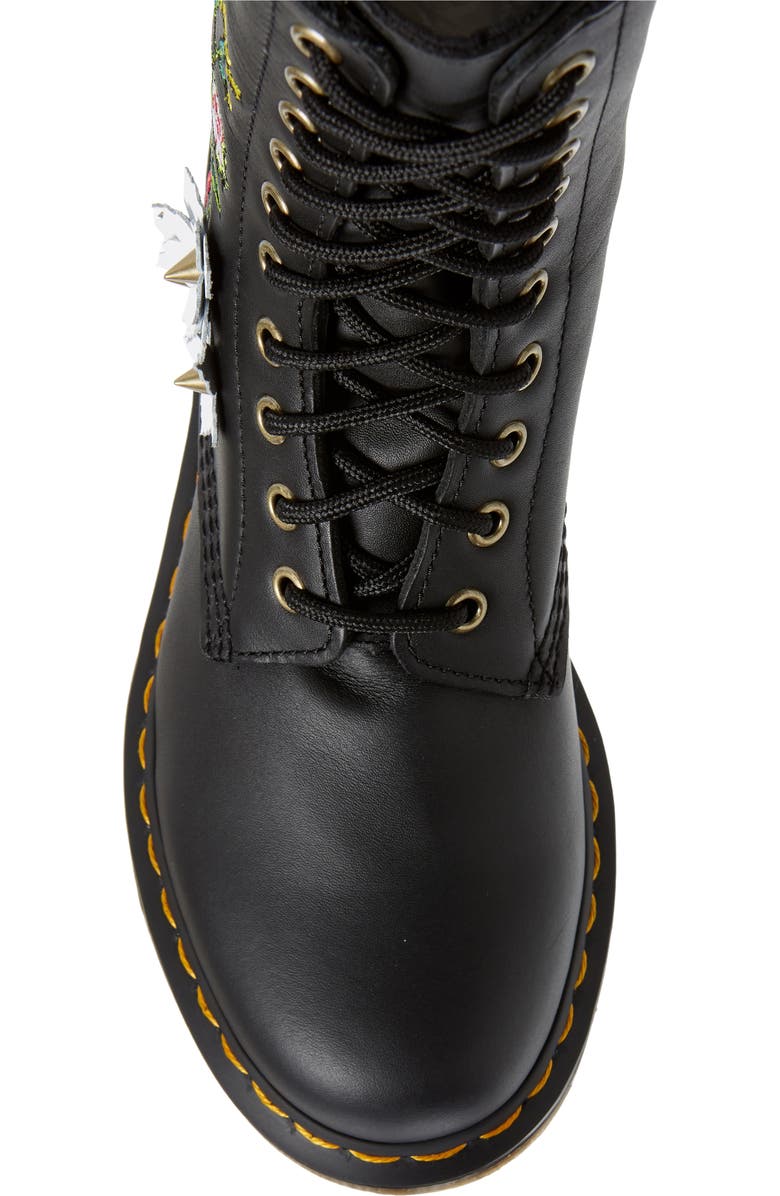 Dr. Martens 1490 Floral Bloom Combat Boot, Alternate, color,