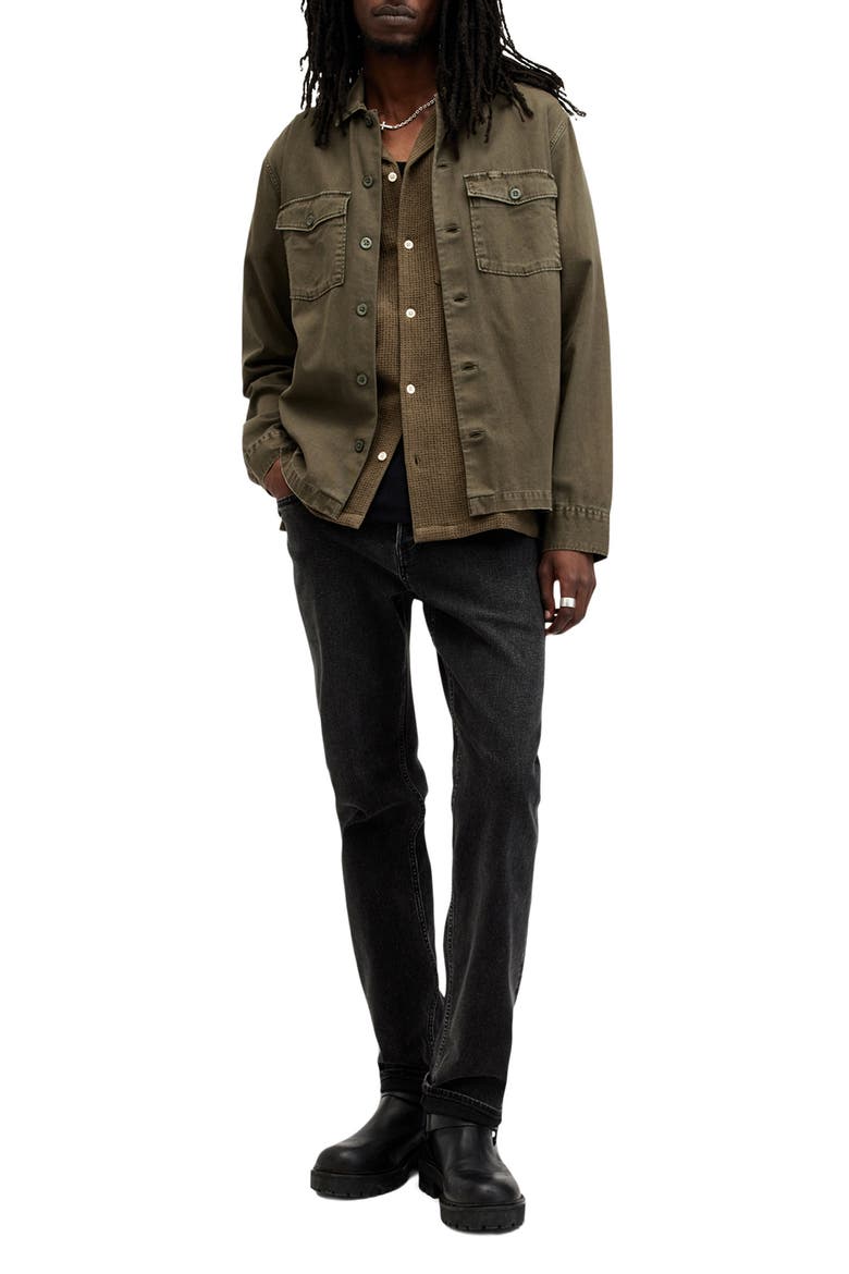 Spotter Cotton Denim Button-Up Shirt Jacket, Alternate, color, CARGO GREEN