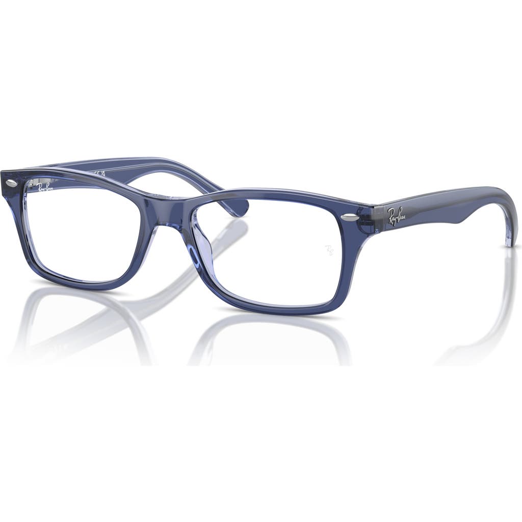 Ray Ban Ray-ban 48mm Square Optical Glasses In Blue