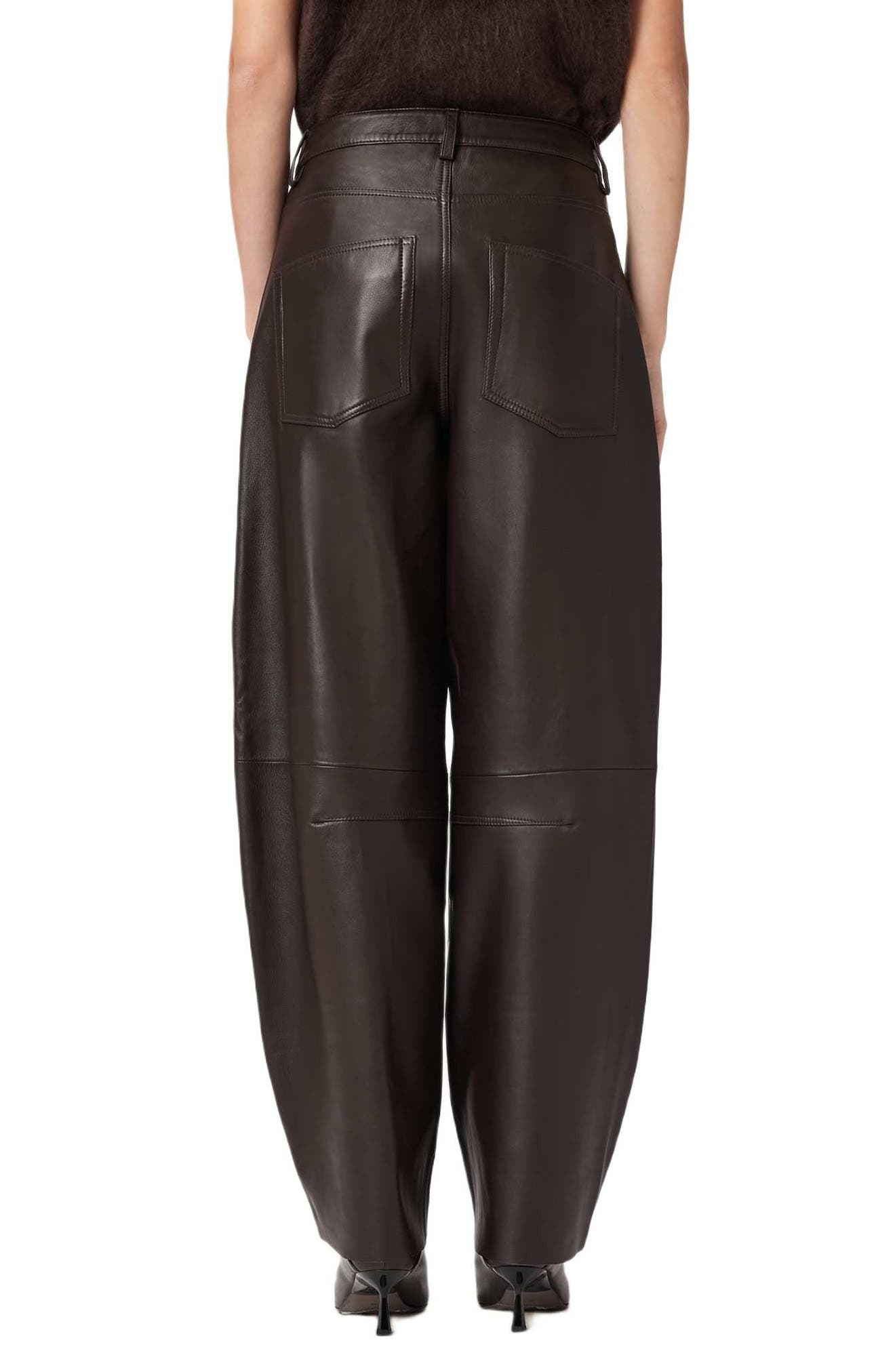 Jett Barrel Leg Leather Pants - image 2
