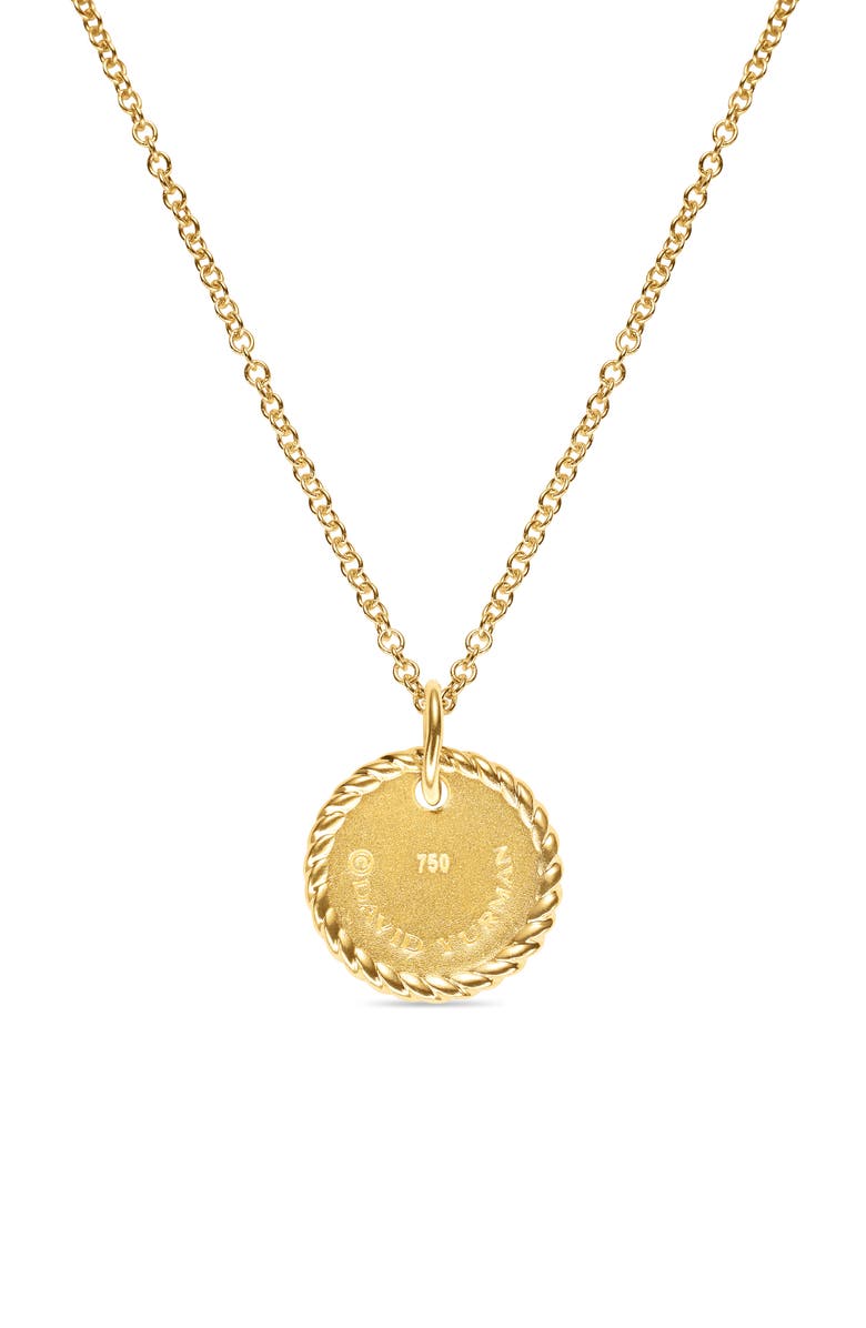 David Yurman Cable Collectibles Diamond Initial Pendant Necklace, Alternate, color, A