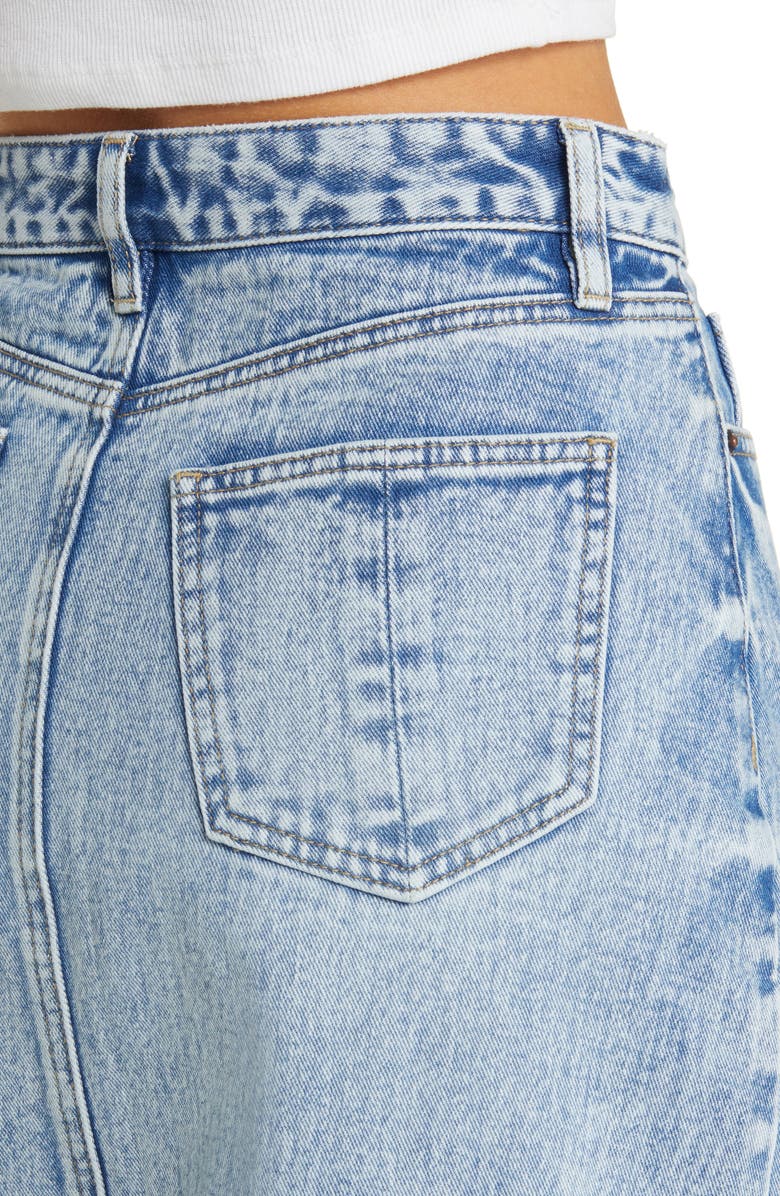 Prosperity Denim Release Hem Denim Maxi Skirt, Alternate, color, 
