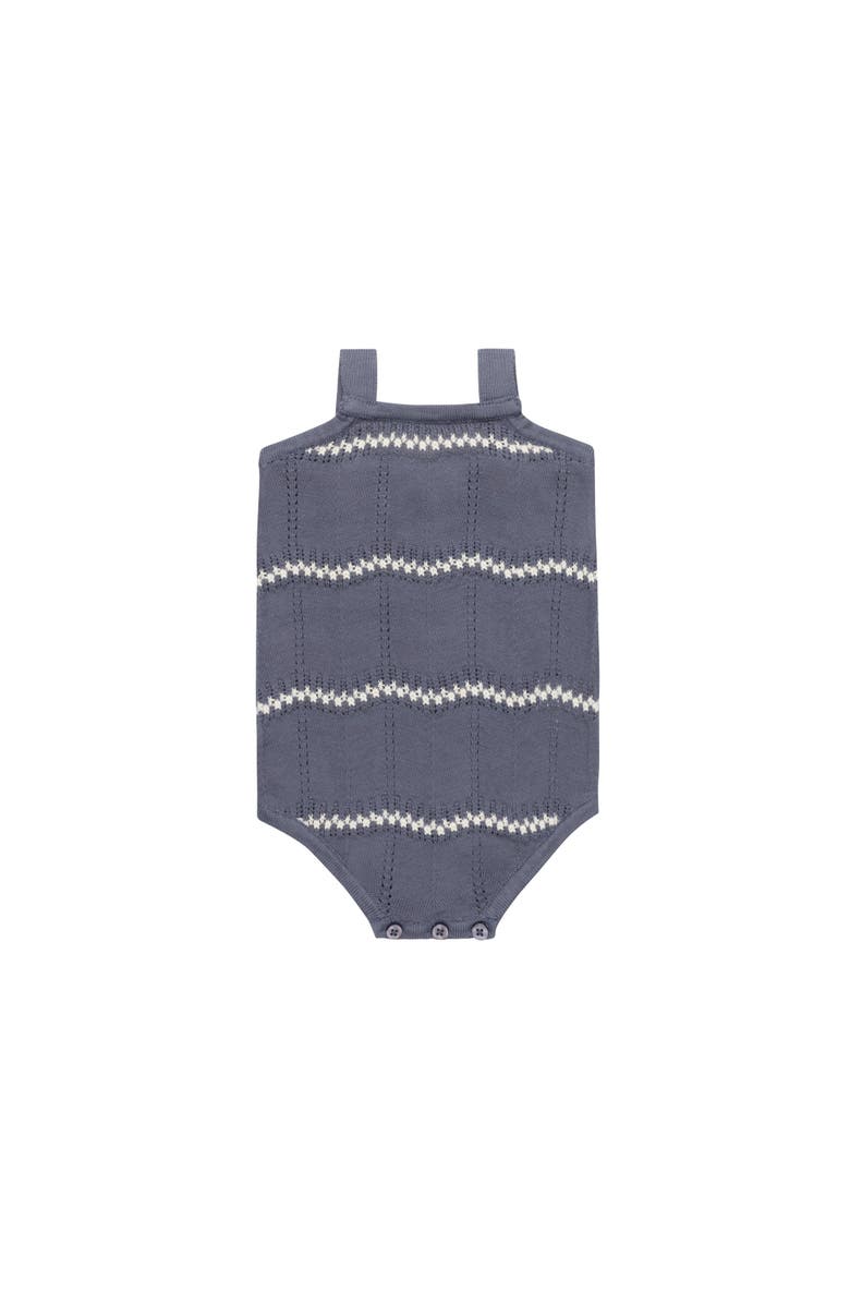 Ely's & Co. Looms Holland Collection - Boys Wave Knit Romper, Main, color, Blue/Ivory
