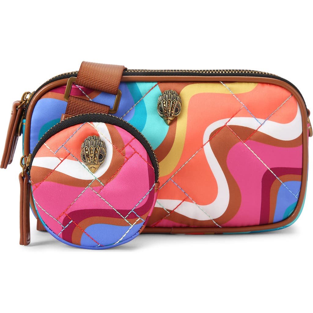 Kurt Geiger London Small Quilted Camera Crossbody Bag In Multicolored