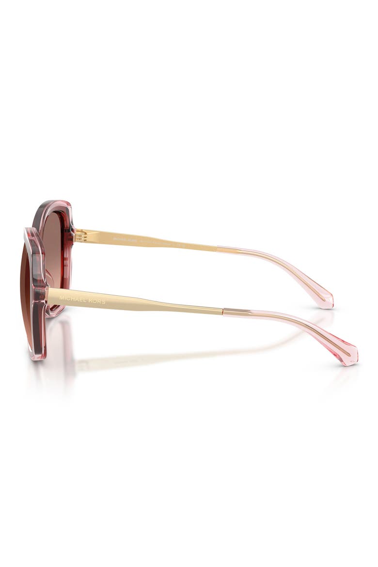 Canary Islands 55mm Gradient Round Sunglasses, Alternate, color, ROSEWOOD / BROWN PINK GRADIENT