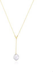The Lovery Fine Jewelry Pearl Drop Lariat Necklace