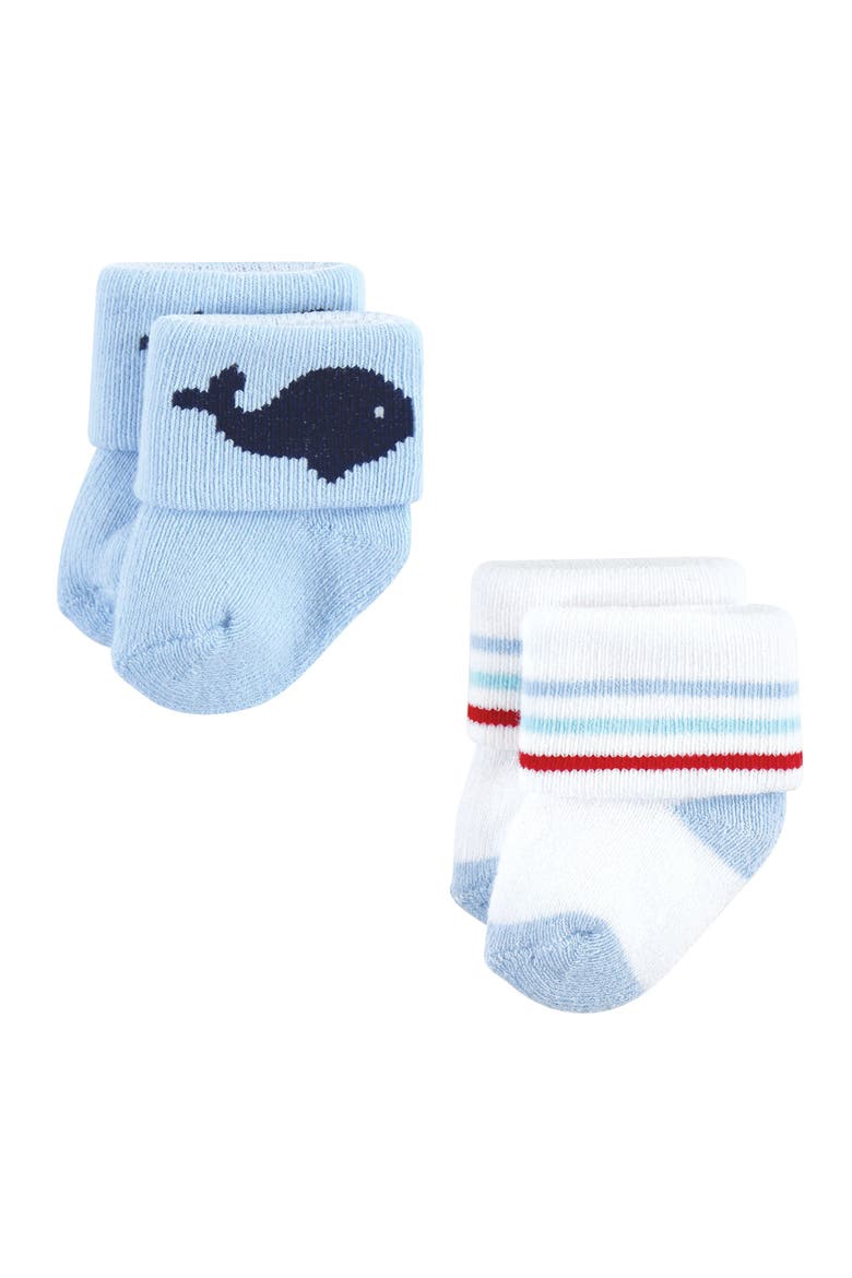 Cushioned Terry 8-Pair Sock Set, Alternate, color, Sea Creatures 8-Pack
