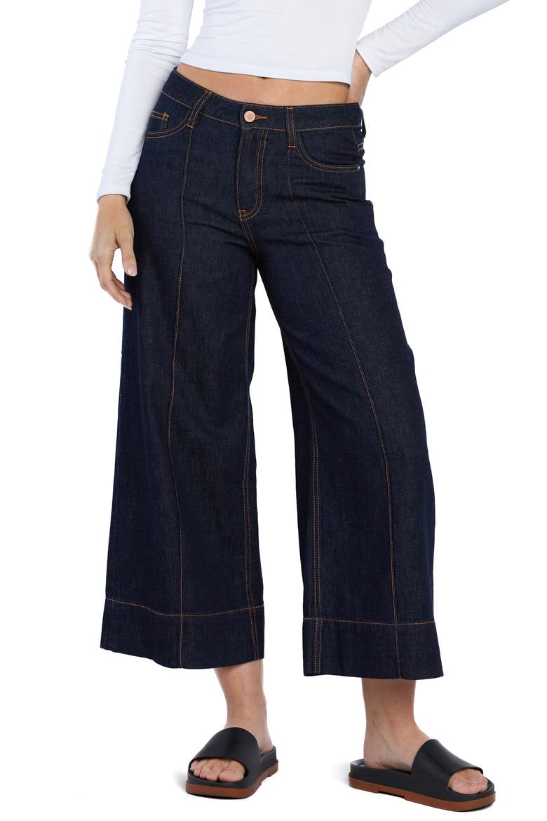 Isla High Waist Crop Wide Leg Jeans, Main, color, ISLA BLUE