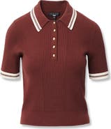 rag & bone Laurie Tipped Cotton & Cashmere Polo
