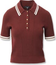 rag & bone Laurie Tipped Cotton & Cashmere Polo