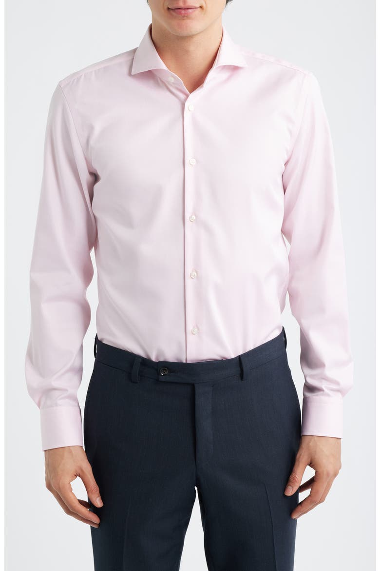 P-Hank Slim Fit Cotton Dress Shirt, Main, color, LIGHT PASTEL/PINK