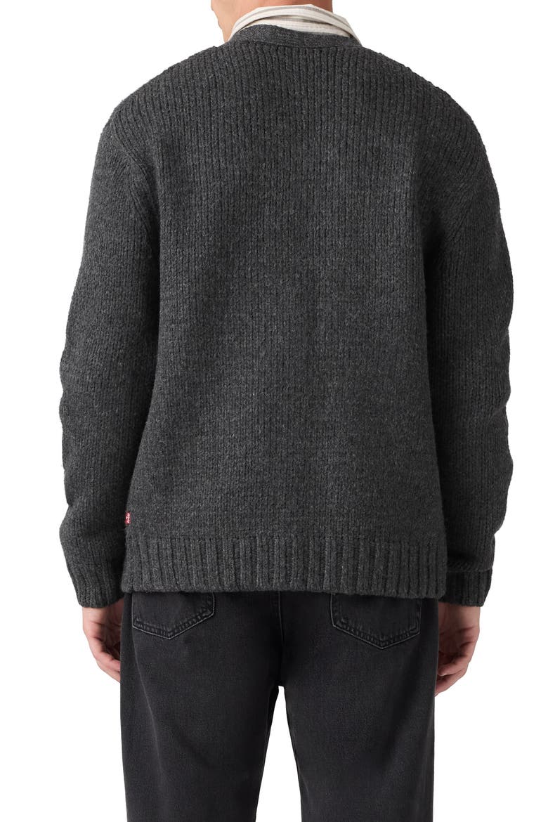 Mammoth Rib Cardigan, Alternate, color, OBSIDIAN HEATHER