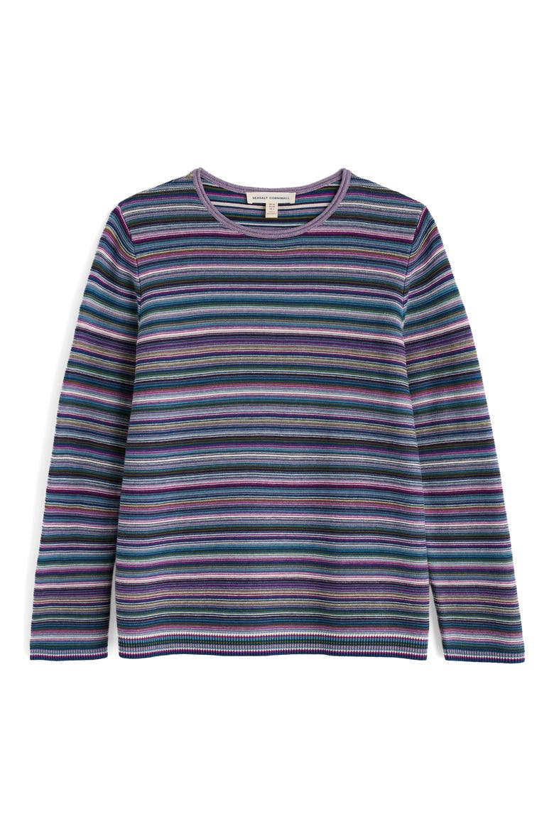 Makers Rib Organic & Recycled Cotton Sweater, Alternate, color, RIPPLE MARKS GRAPE THISTLE MIX