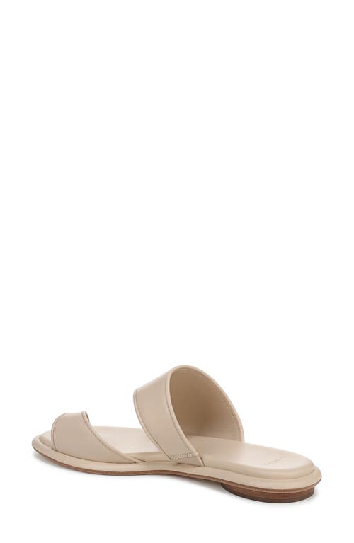 Vince Lukas Leather Toe-ring Slide Sandals In Birch Sand