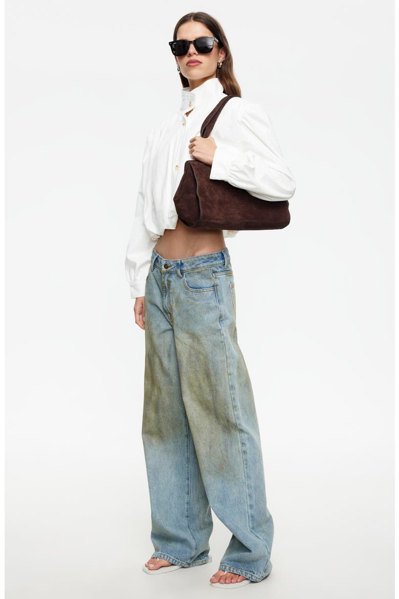 Luminous Faux Suede Jacket, Alternate, color, MOONLIGHT
