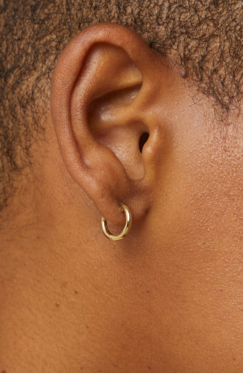 Ana Luisa Mini Huggie Hoop Earrings, Alternate, color, Yelllow Gold