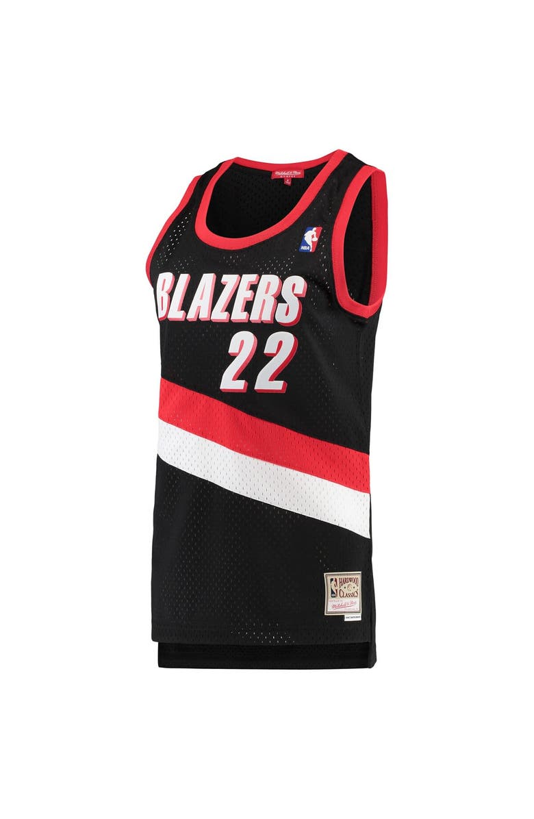 Mitchell & Ness Women's Mitchell & Ness Clyde Drexler Black Portland Trail Blazers 1991/92 Hardwood Classics Swingman Jersey, Alternate, color, 