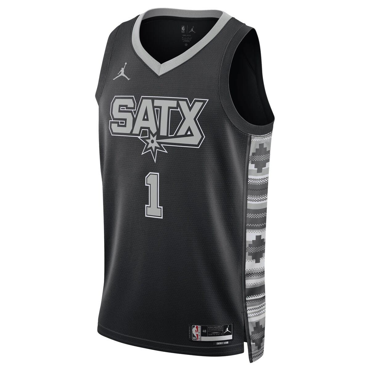 Unisex Jordan Brand Victor Wembanyama Black San Antonio Spurs