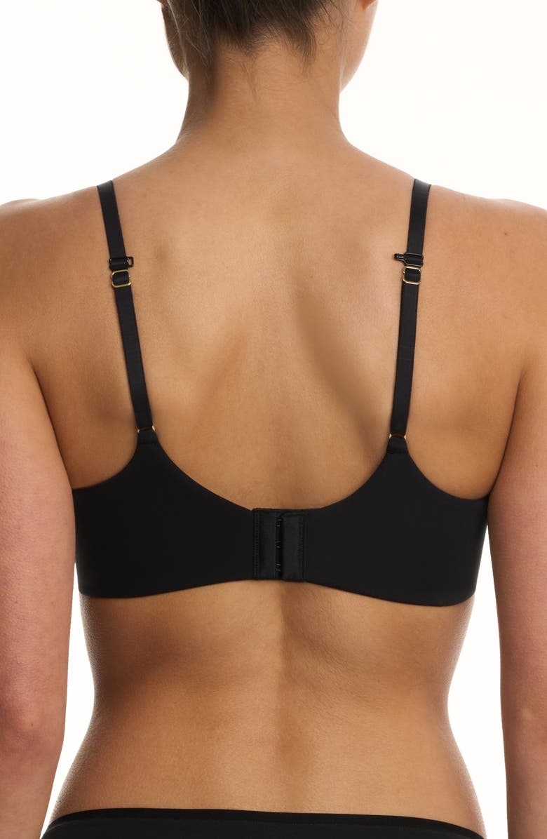 Natori Radiance Underwire Unlined Bra, Alternate, color, Black