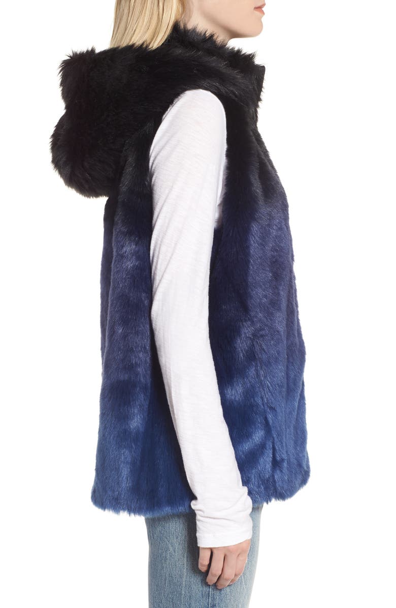 Heurueh Ryan Ombré Faux Fur Hooded Vest, Alternate, color, 