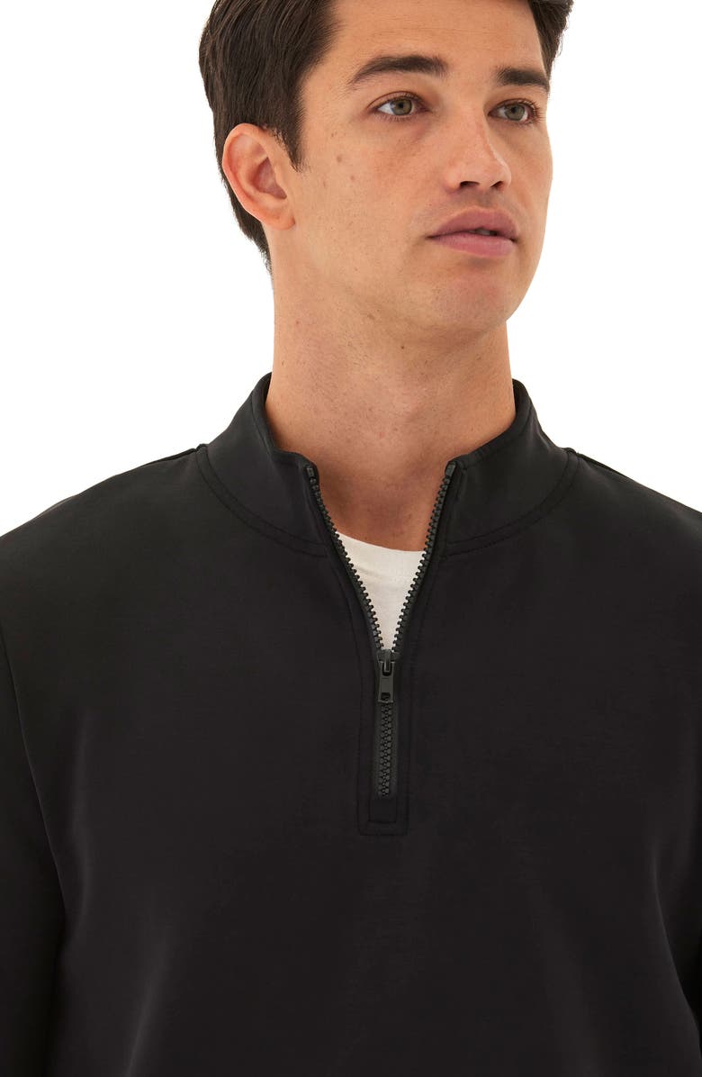 Threads 4 Thought Trevor Peached Half Zip Pullover, Alternate, color, Black