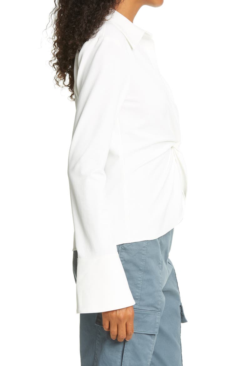 Mckenna Knot Waist Shirt, Alternate, color, IVORY