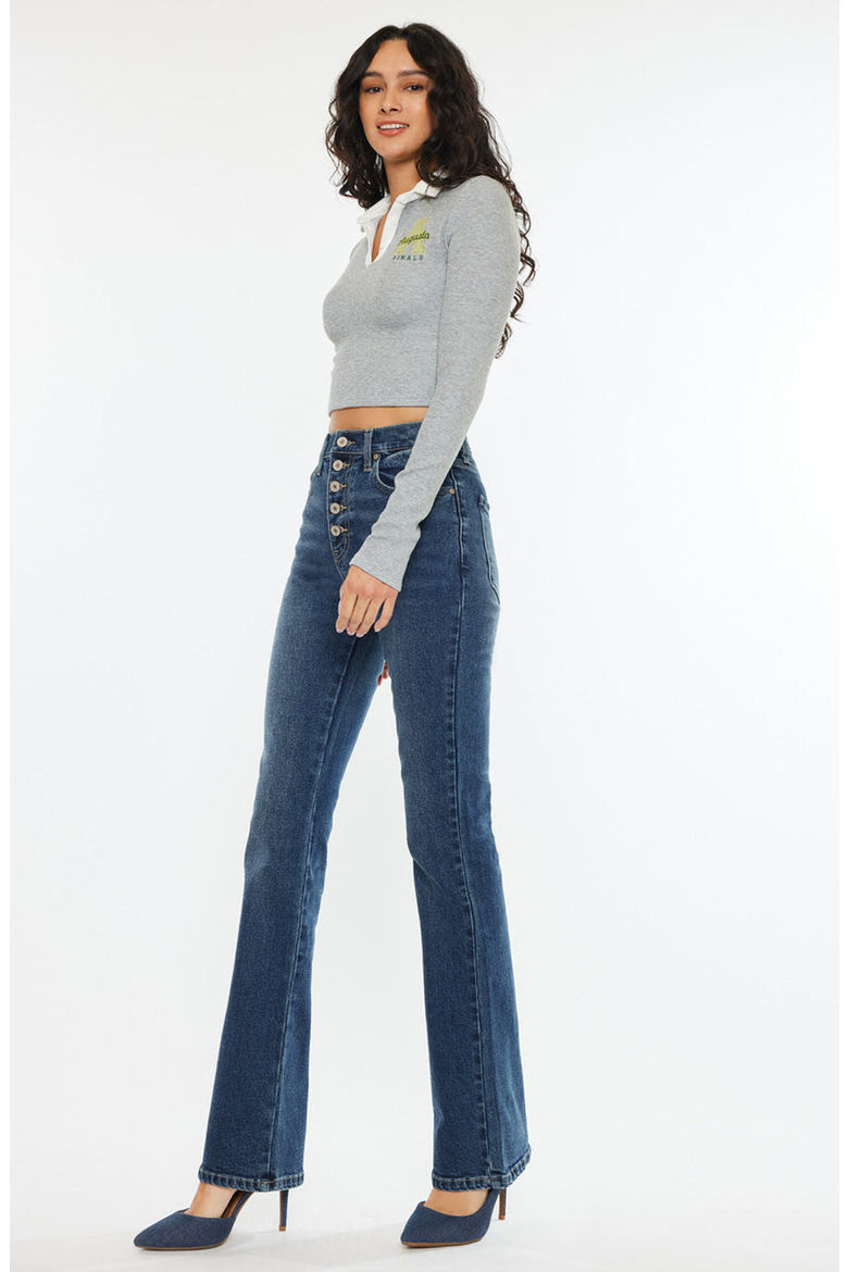 Zina High Rise Vintage Bootcut Jeans, Alternate, color, Dark Wash