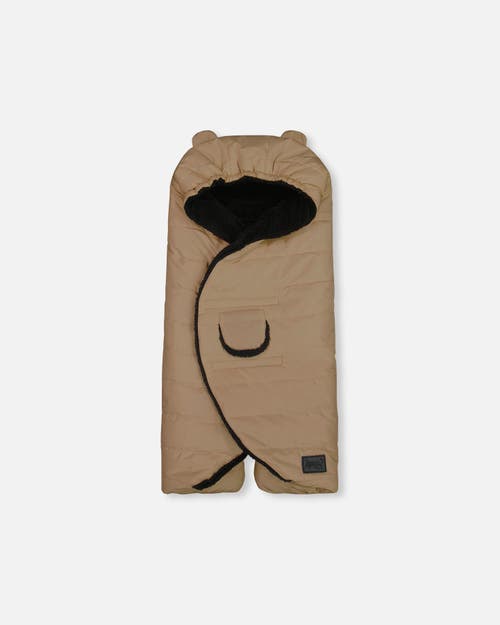 Deux Par Deux Gender Inclusive Snugly Wrap Designed For Car Seat And Stroller In Brown