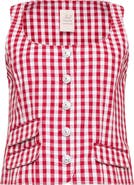 Cinq à Sept Lovina Mini Gingham Stretch Cotton Top