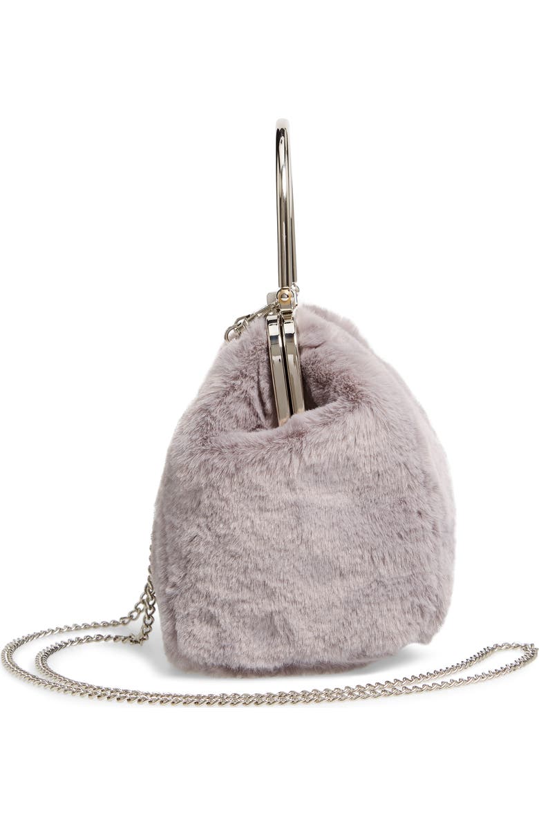 Nordstrom Faux Fur Clutch, Alternate, color,