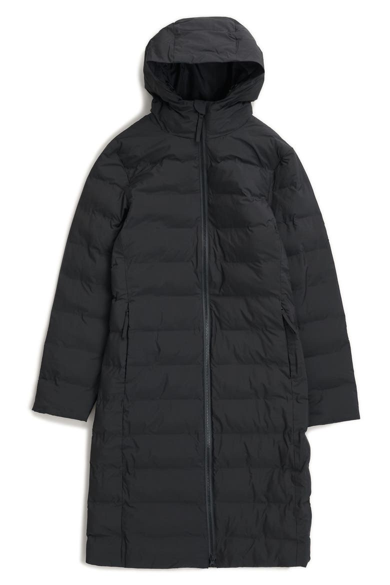 Keser Waterproof Hooded Puffer Coat, Alternate, color, BLACK