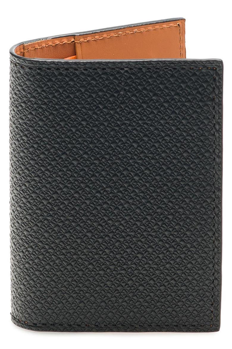 Stamp Leather Bifold Wallet, Main, color, BLACK