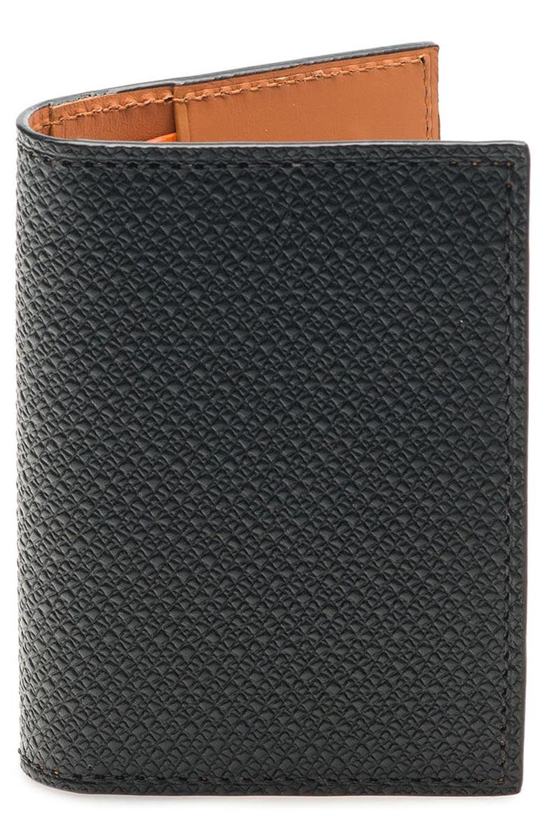 Magnanni Stamp Leather Bifold Wallet, Main, color, Black