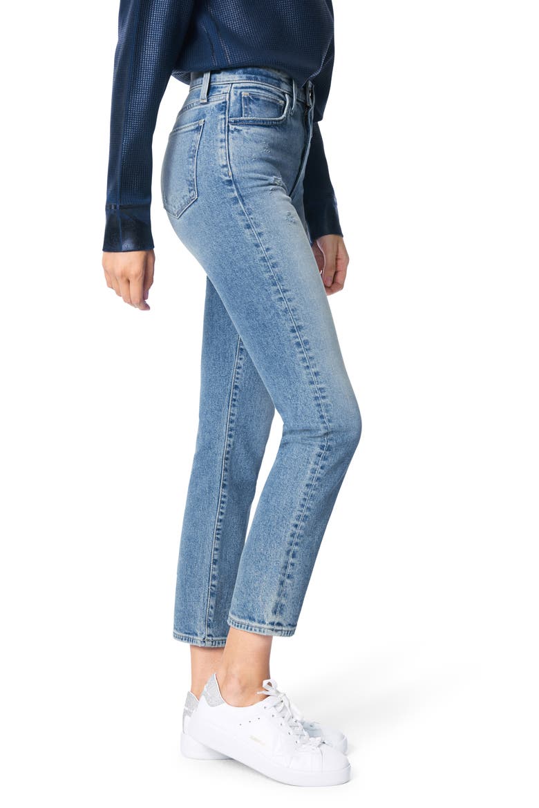 The Luna High Waist Distressed Ankle Cigarette Jeans, Alternate, color, HEARTACHE