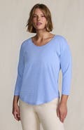 Lands' End 3/4 Sleeve Lightweight Jersey U-Neck Tunic