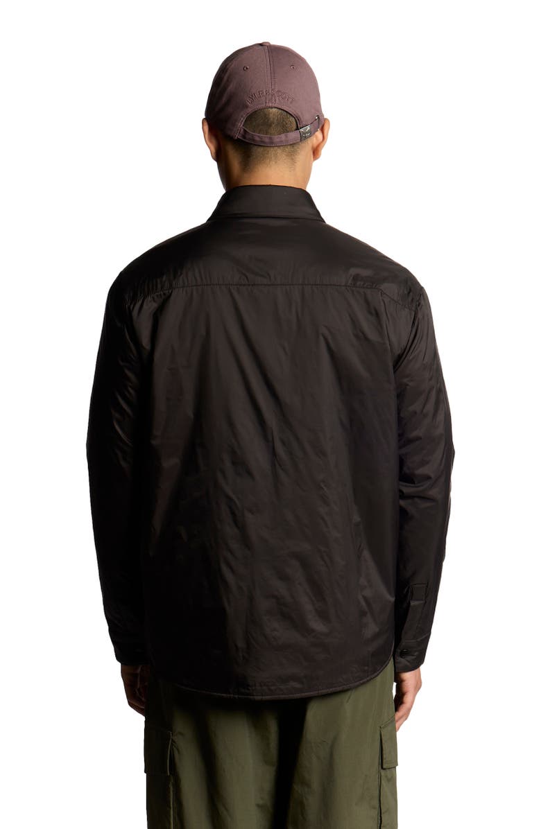 Lyle & Scott Long Sleeve Collared Insulated Overshirt, Alternate, color, Jet Black