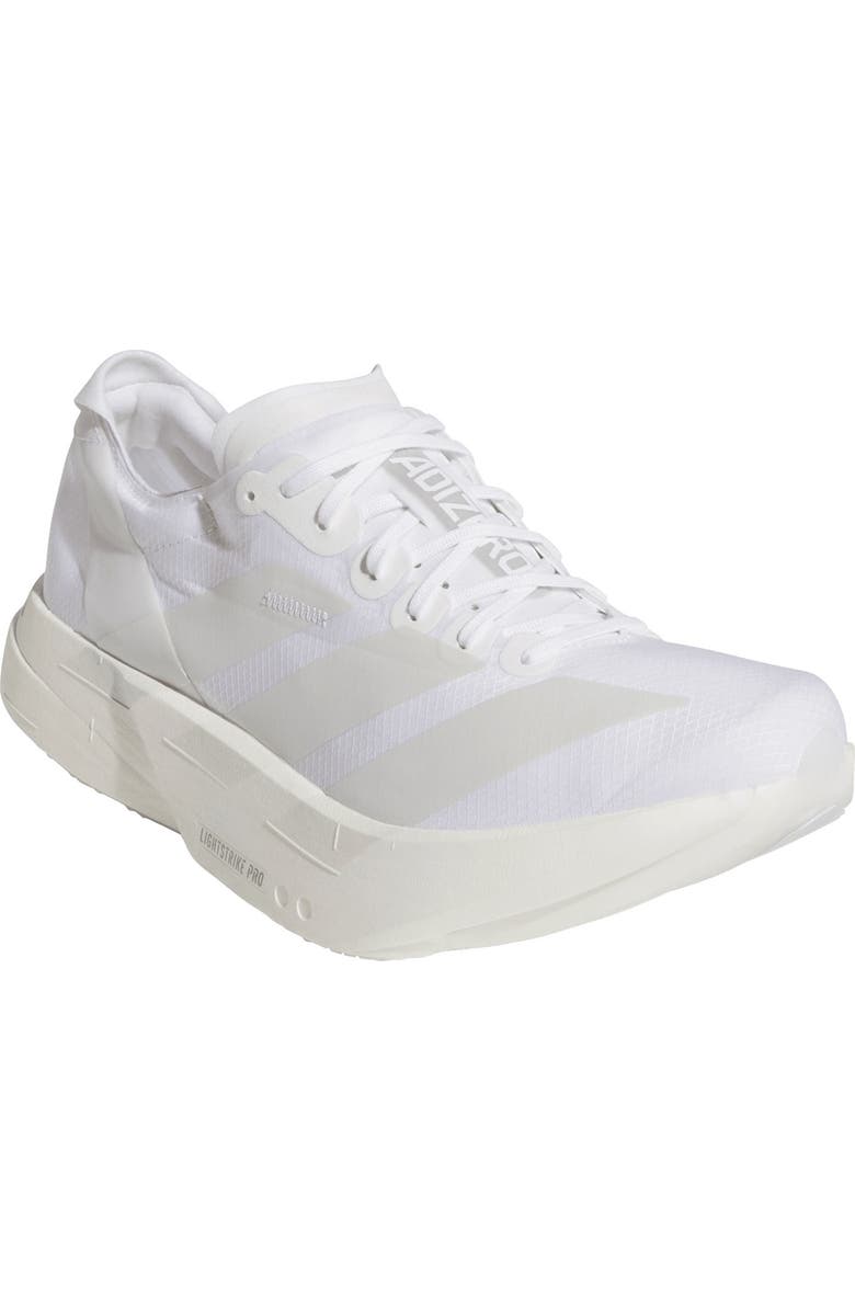 adidas Adizero Adios Pro 4 Sneaker, Main, color, White