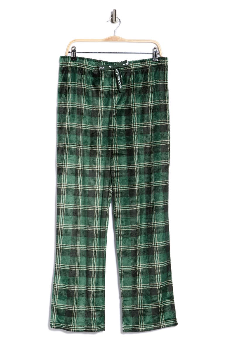 Brushed Flannel Pajama Bottoms, Alternate, color, RAINFORESTTRAIL
