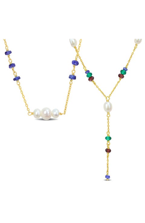 Cultured Freshwater Pearl Lariat Necklace