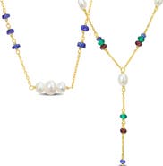 DELMAR Cultured Freshwater Pearl Lariat Necklace