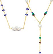 DELMAR Cultured Freshwater Pearl Lariat Necklace