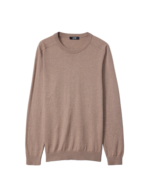 Men's Crewneck Cotton Silk Cashmere Blend Sweater