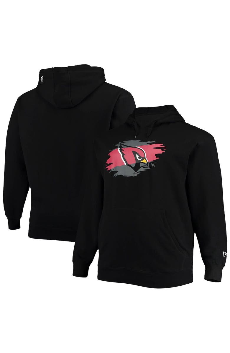 New Era Men's New Era Black Arizona Cardinals Big & Tall Primary Logo Pullover Hoodie, Main, color, Black