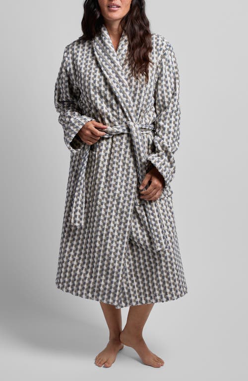 Parachute Mosaic Organic Cotton Robe In Moss And Dusk