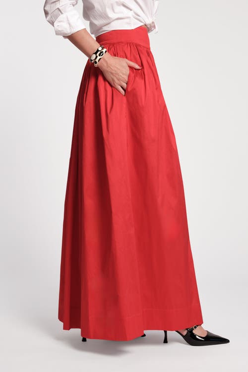 Frances Valentine Ball Skirt In Red