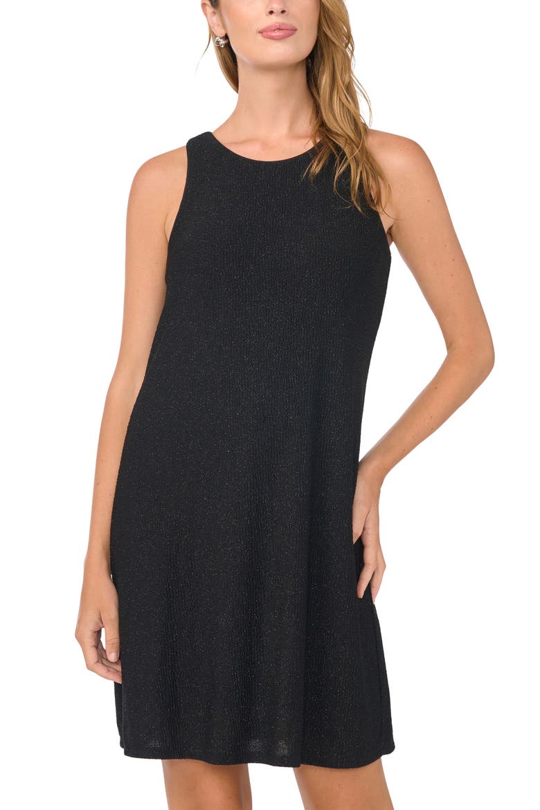 Keyhole Back Sleeveless Dress, Alternate, color, RICH BLACK