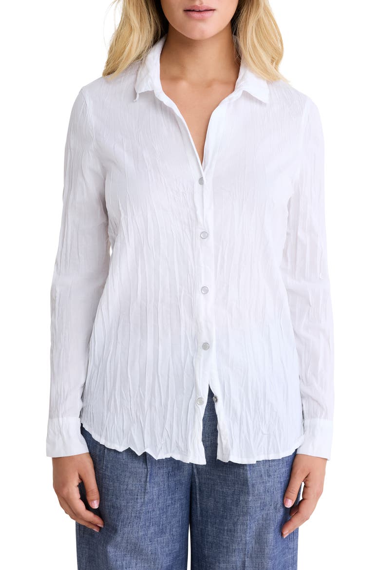 Core Cotton Long Sleeve Button-Up Shirt, Main, color, PAPER WHITE