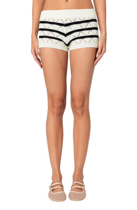 Galia Stripe Knit Sweater Shorts
